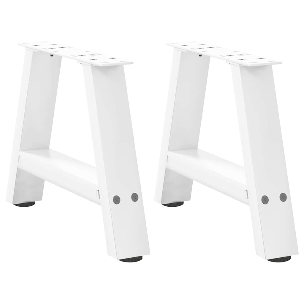 Salontafelpoten 2 st A-vormig 50x(30-31) cm staal wit is nu te koop bij PeponiXL, paradijselijk wonen!