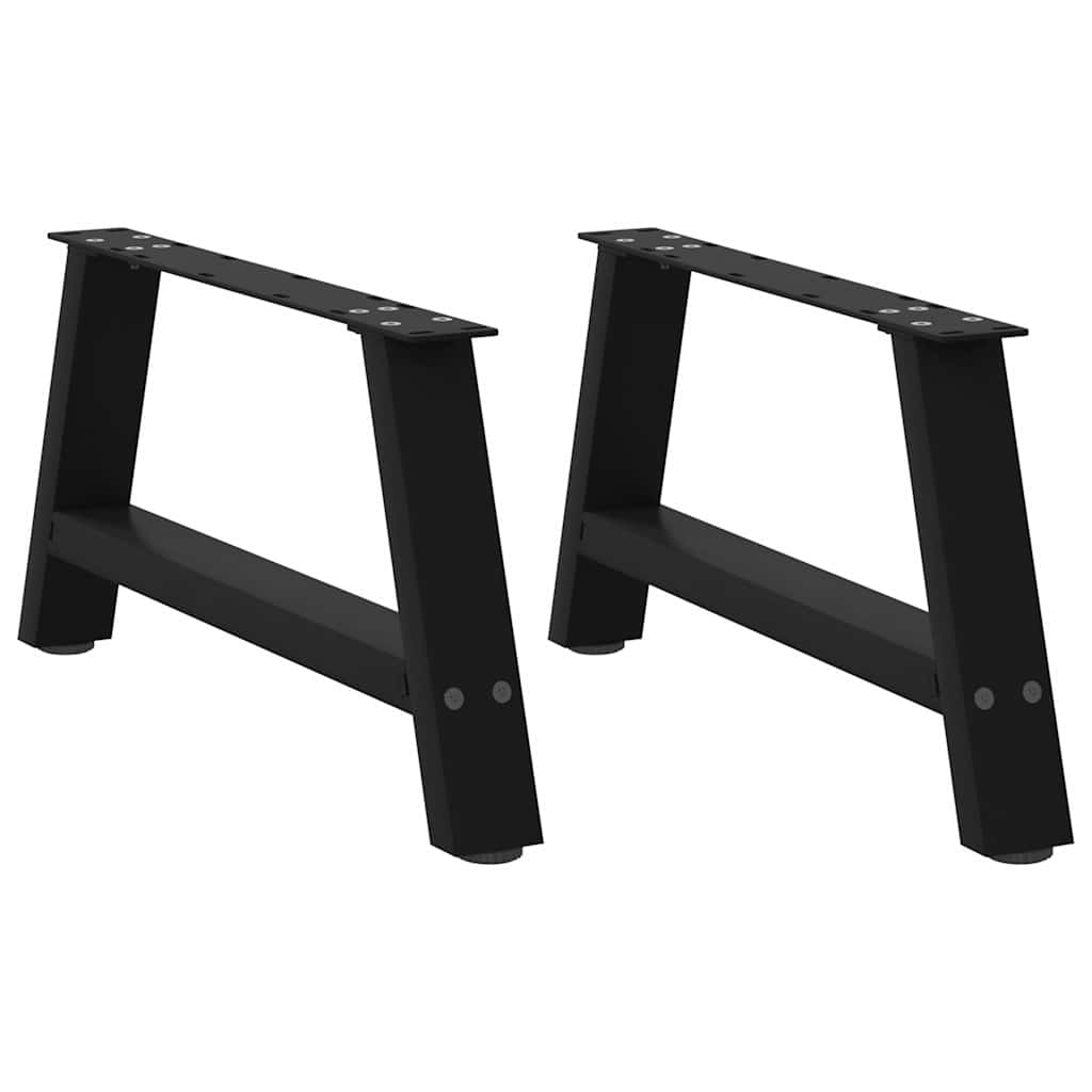 Salontafelpoten 2 st A-vormig 60x(30-31) cm staal zwart is nu te koop bij PeponiXL, paradijselijk wonen!