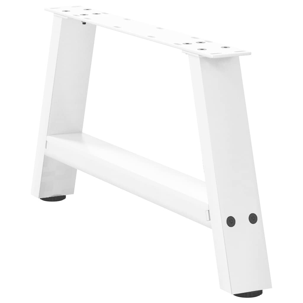 Salontafelpoten 2 st A-vormig 60x(30-31) cm staal wit is nu te koop bij PeponiXL, paradijselijk wonen!