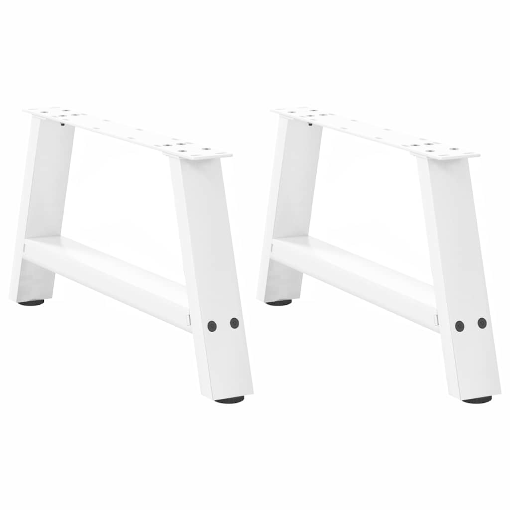 Salontafelpoten 2 st A-vormig 70x(30-31) cm staal wit is nu te koop bij PeponiXL, paradijselijk wonen!