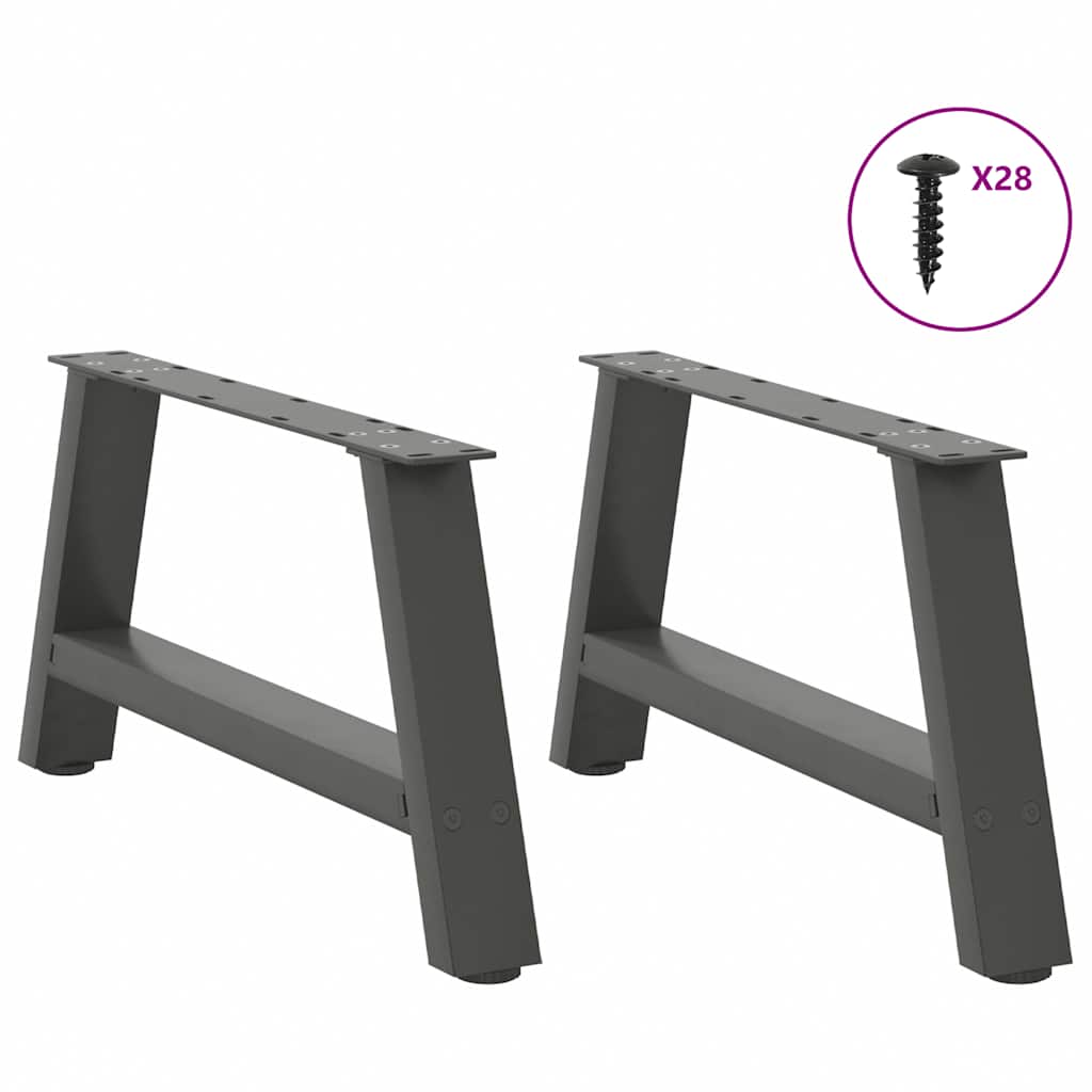 Salontafelpoten 2 st A-vormig 70x(30-31) cm staal antraciet is nu te koop bij PeponiXL, paradijselijk wonen!