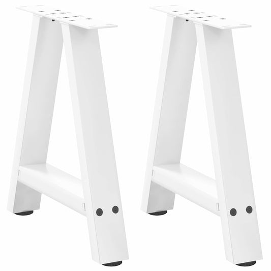 Salontafelpoten 2 st A-vormig 38x(42-43) cm staal wit is nu te koop bij PeponiXL, paradijselijk wonen!