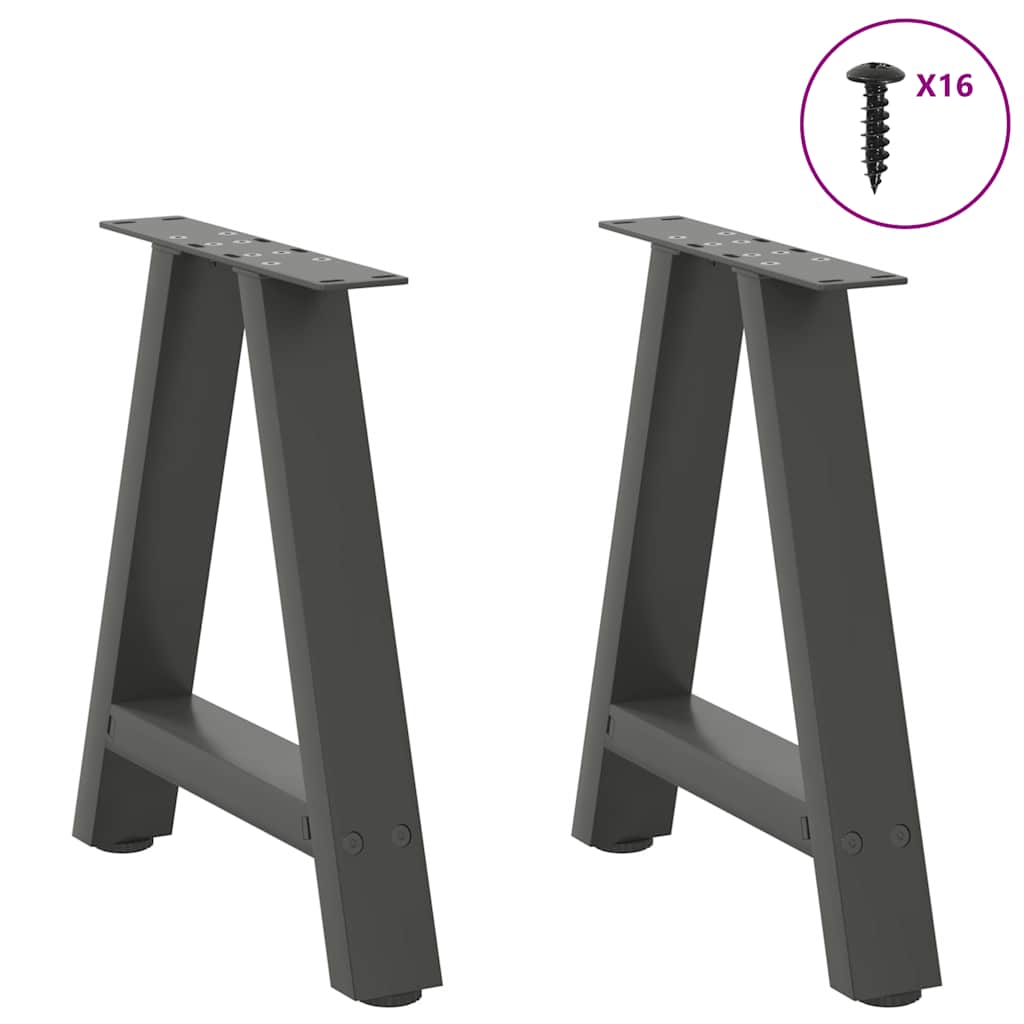 Salontafelpoten 2 st A-vormig 38x(42-43) cm staal antraciet is nu te koop bij PeponiXL, paradijselijk wonen!