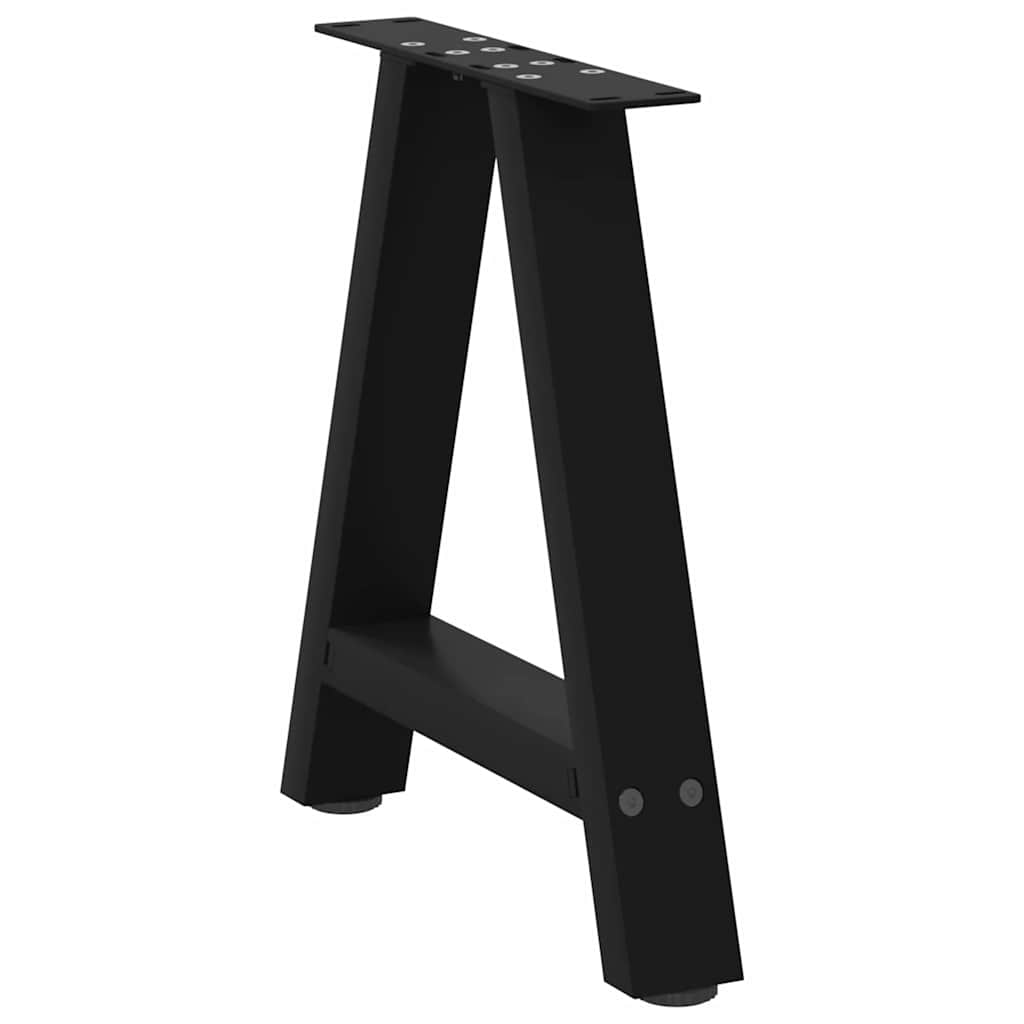 Salontafelpoten 2 st A-vormig 50x(42-43) cm staal zwart is nu te koop bij PeponiXL, paradijselijk wonen!
