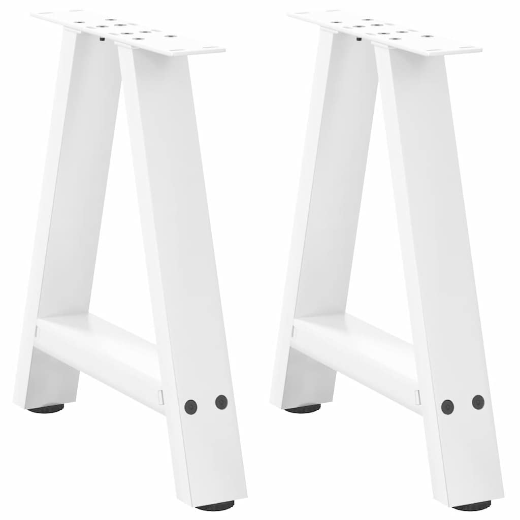 Salontafelpoten 2 st A-vormig 50x(42-43) cm staal wit is nu te koop bij PeponiXL, paradijselijk wonen!