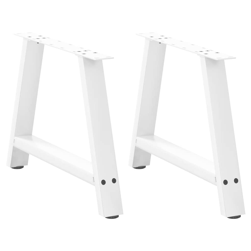Salontafelpoten 2 st A-vormig 60x(42-43) cm staal wit is nu te koop bij PeponiXL, paradijselijk wonen!