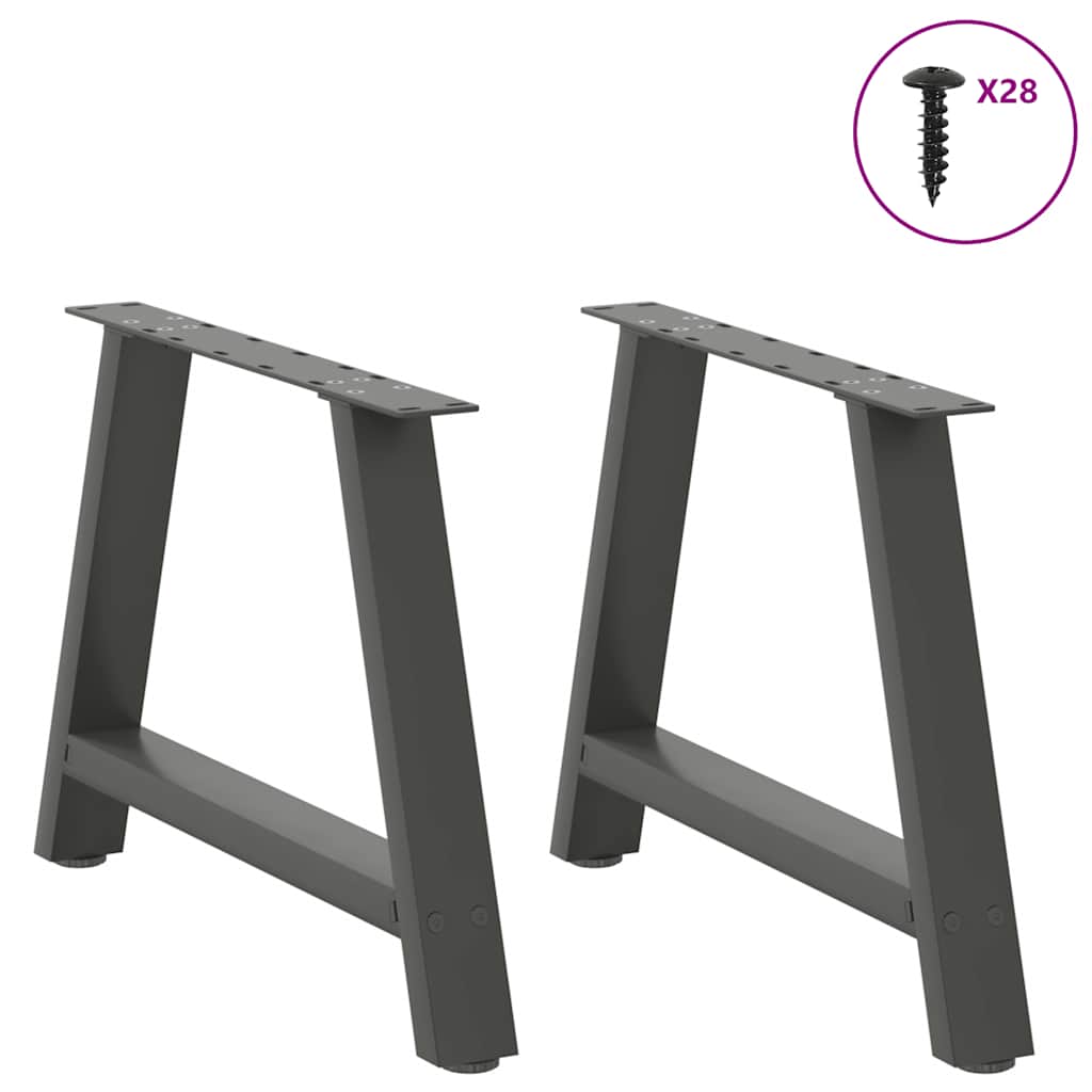 Salontafelpoten 2 st A-vormig 60x(42-43) cm staal antraciet is nu te koop bij PeponiXL, paradijselijk wonen!