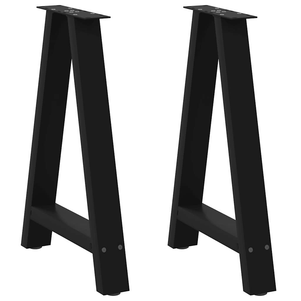 Eettafelpoten 2 st A-vormig 60x(72-73) cm staal zwart is nu te koop bij PeponiXL, paradijselijk wonen!