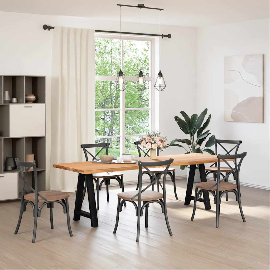 Eettafelpoten 2 st A-vormig 60x(72-73) cm staal zwart is nu te koop bij PeponiXL, paradijselijk wonen!