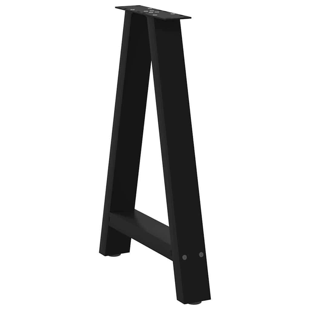 Eettafelpoten 2 st A-vormig 60x(72-73) cm staal zwart is nu te koop bij PeponiXL, paradijselijk wonen!