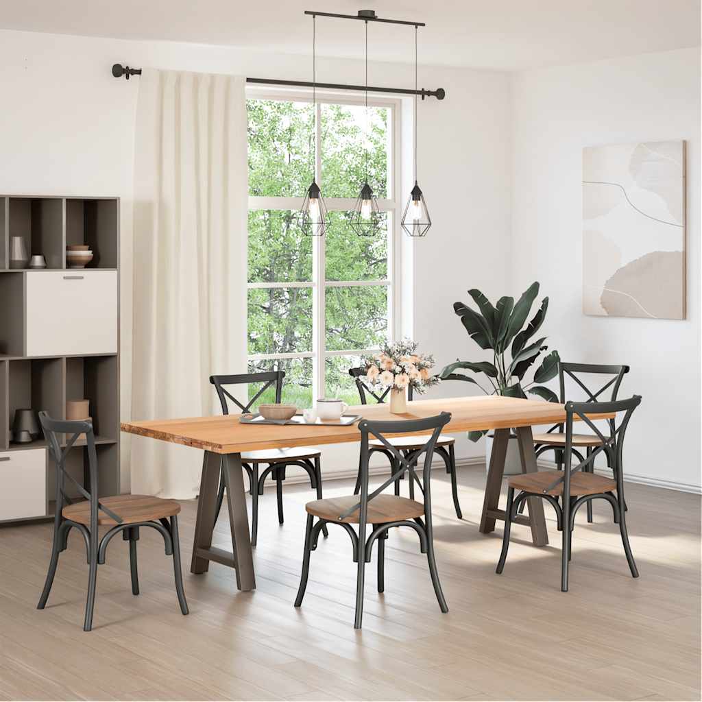 Eettafelpoten 2 st A-vormig 60x(72-73) cm staal is nu te koop bij PeponiXL, paradijselijk wonen!
