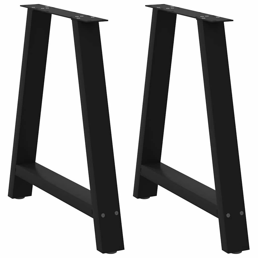 Eettafelpoten 2 st A-vormig 70x(72-73) cm staal zwart is nu te koop bij PeponiXL, paradijselijk wonen!