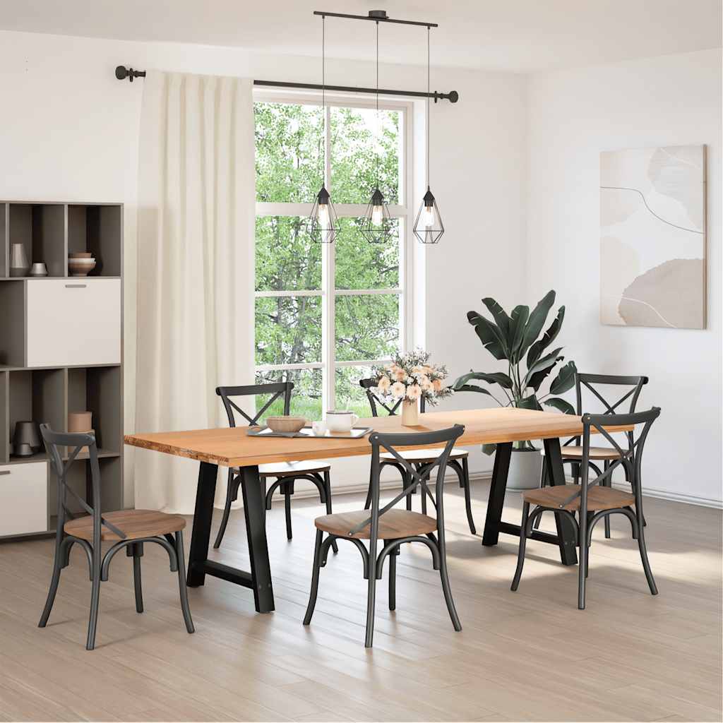 Eettafelpoten 2 st A-vormig 70x(72-73) cm staal zwart is nu te koop bij PeponiXL, paradijselijk wonen!