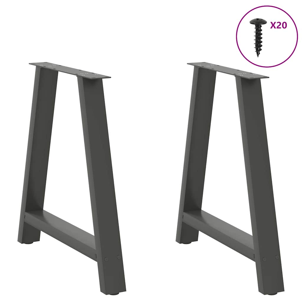 Eettafelpoten 2 st A-vormig 70x(72-73) cm staal antraciet is nu te koop bij PeponiXL, paradijselijk wonen!