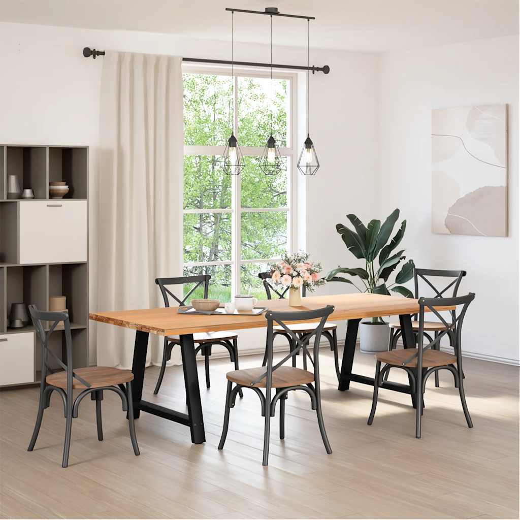 Eettafelpoten 2 st A-vormig 100x(72-73) cm staal zwart is nu te koop bij PeponiXL, paradijselijk wonen!