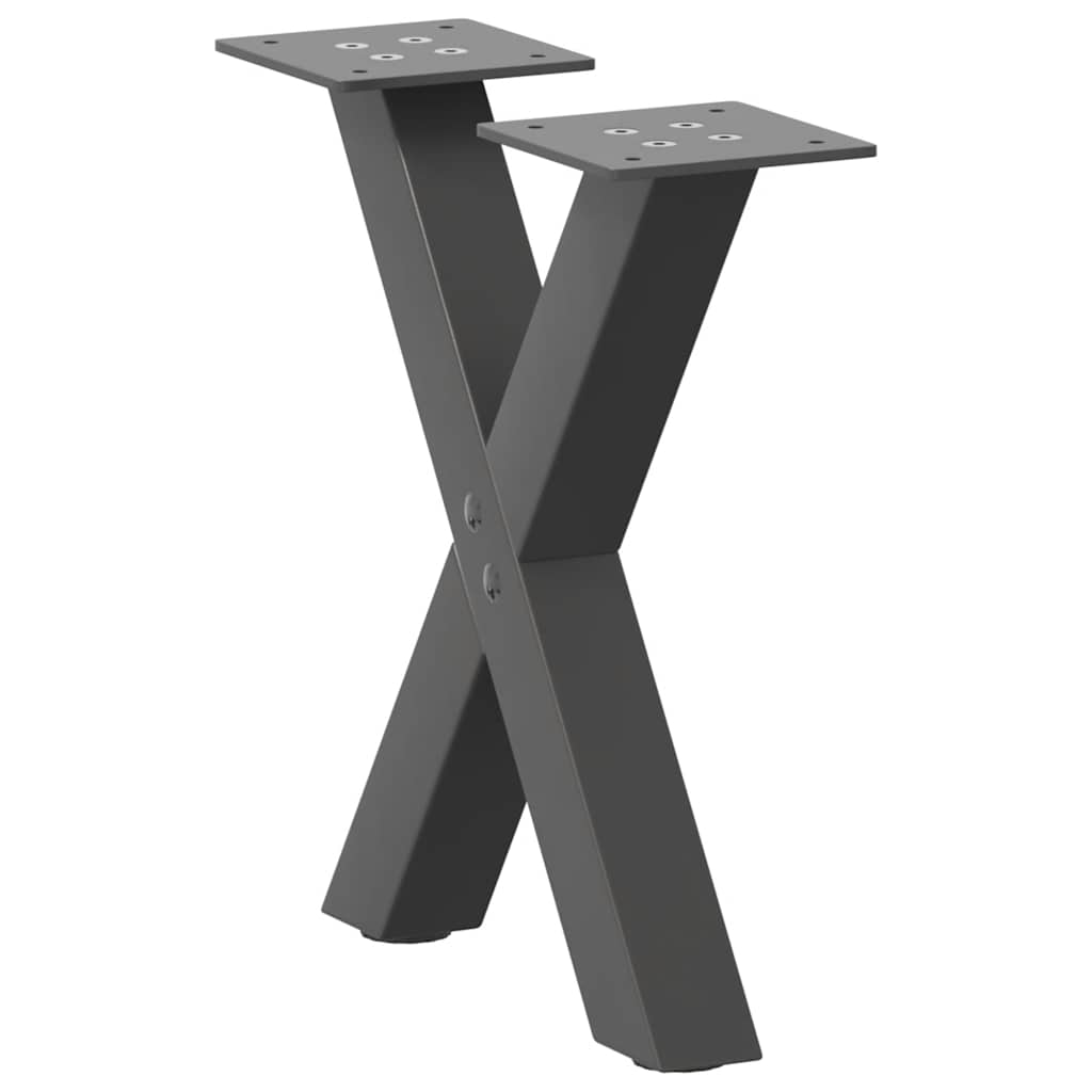 Salontafelpoten 2 st X-vormig 37x(30-31) cm staal antraciet is nu te koop bij PeponiXL, paradijselijk wonen!