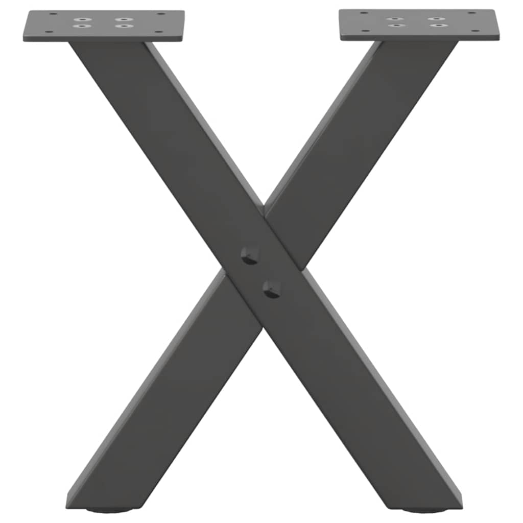 Salontafelpoten 2 st X-vormig 37x(30-31) cm staal antraciet is nu te koop bij PeponiXL, paradijselijk wonen!