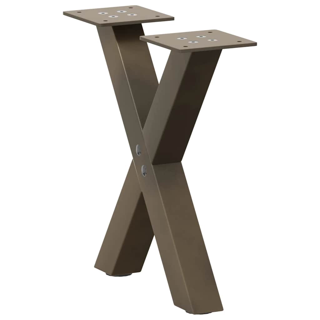 Salontafelpoten 2 st X-vormig 37x(30-31) cm staal naturel is nu te koop bij PeponiXL, paradijselijk wonen!