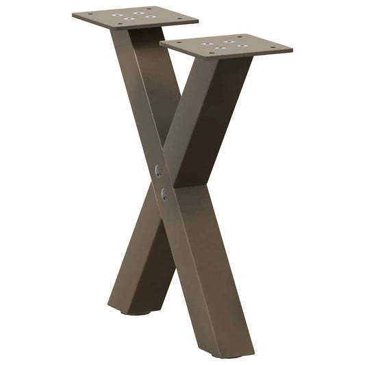 Salontafelpoten 2 st X-vormig 37x(30-31) cm staal naturel is nu te koop bij PeponiXL, paradijselijk wonen!
