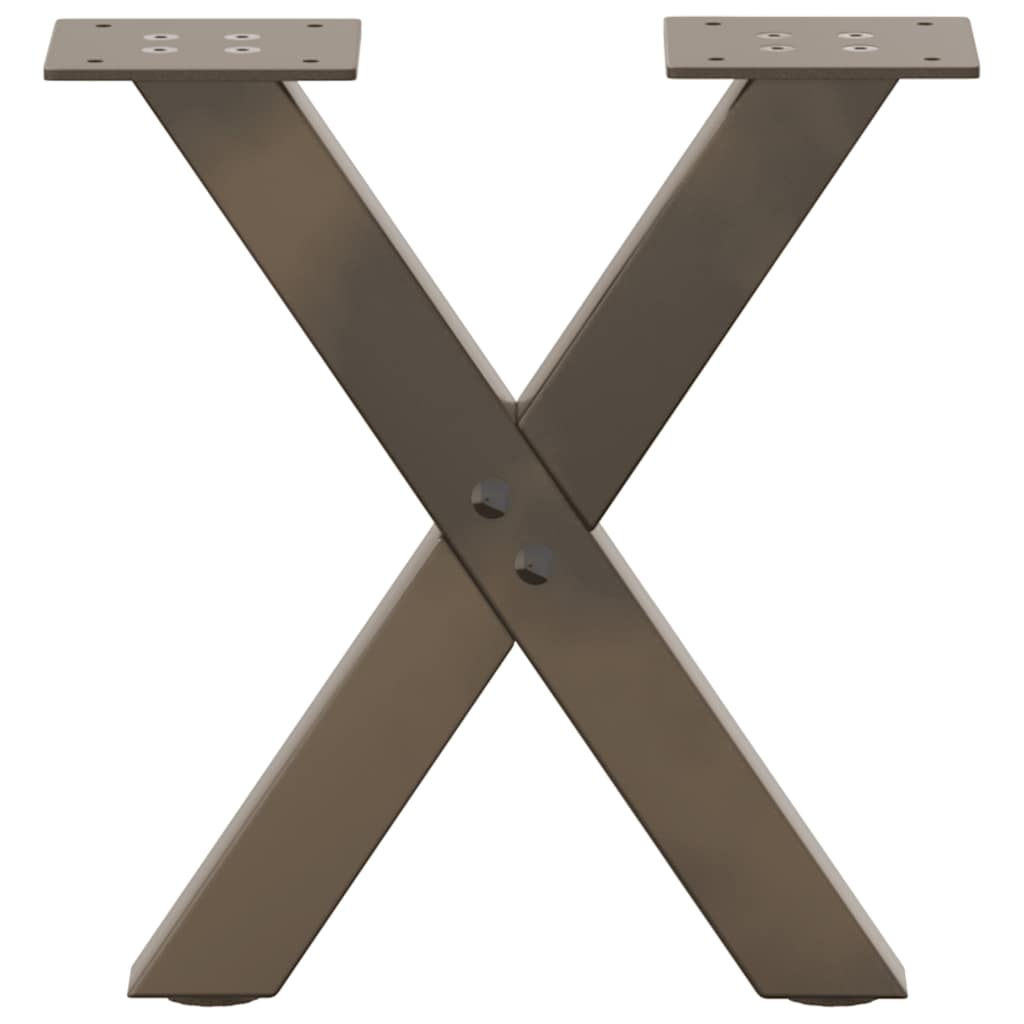 Salontafelpoten 2 st X-vormig 37x(30-31) cm staal naturel is nu te koop bij PeponiXL, paradijselijk wonen!