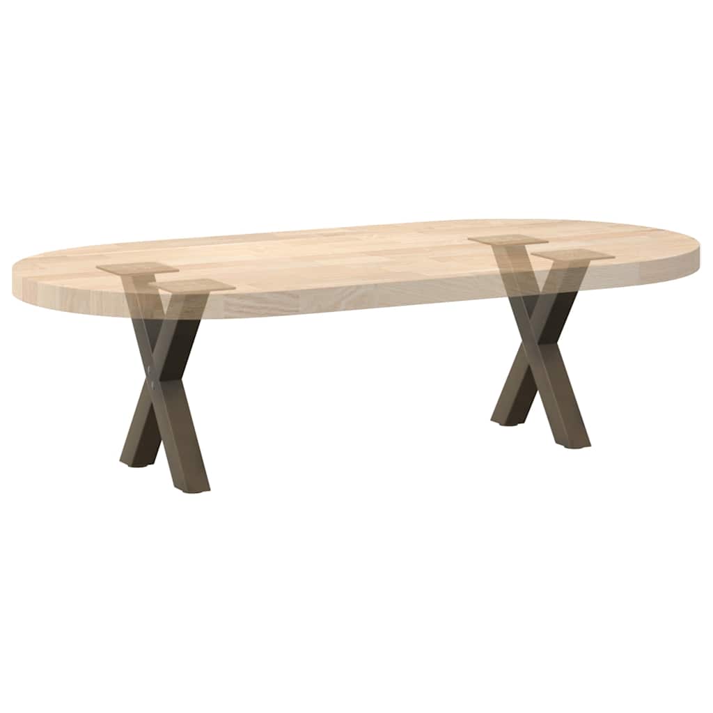Salontafelpoten 2 st X-vormig 37x(30-31) cm staal naturel is nu te koop bij PeponiXL, paradijselijk wonen!