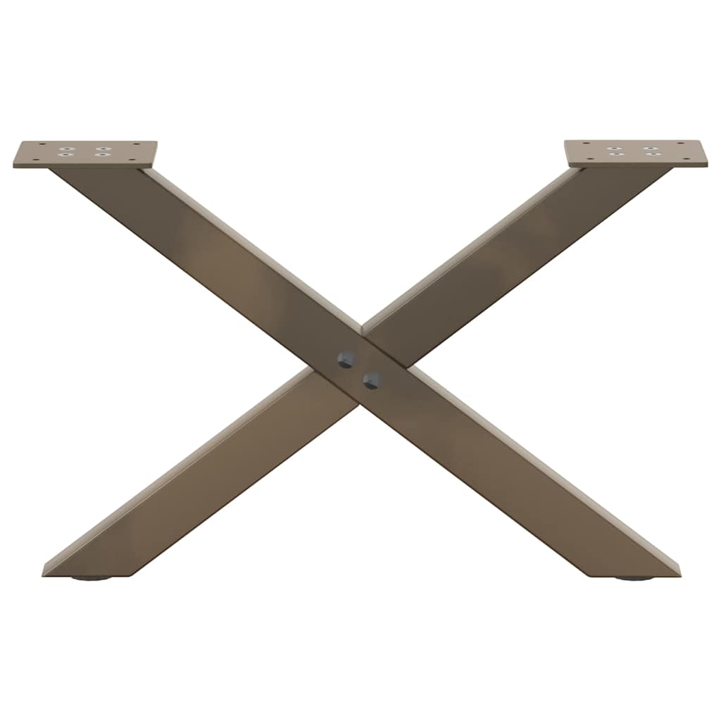 Salontafelpoten 2 st X-vormig 50x(30-31) cm staal naturel is nu te koop bij PeponiXL, paradijselijk wonen!