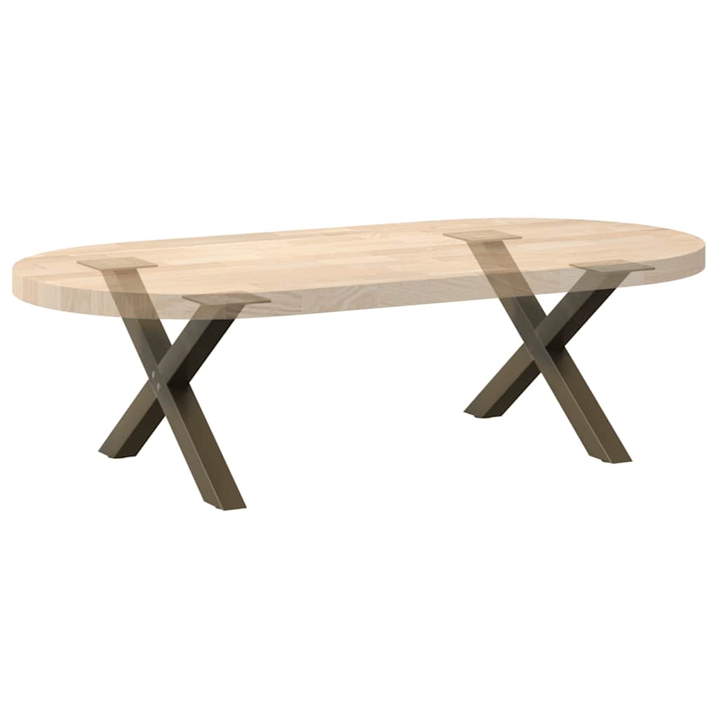 Salontafelpoten 2 st X-vormig 50x(30-31) cm staal naturel is nu te koop bij PeponiXL, paradijselijk wonen!