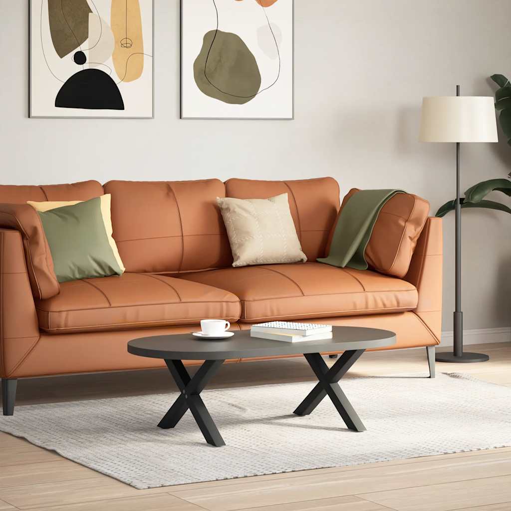 Salontafelpoten 2 st X-vormig 60x(30-31) cm staal zwart is nu te koop bij PeponiXL, paradijselijk wonen!