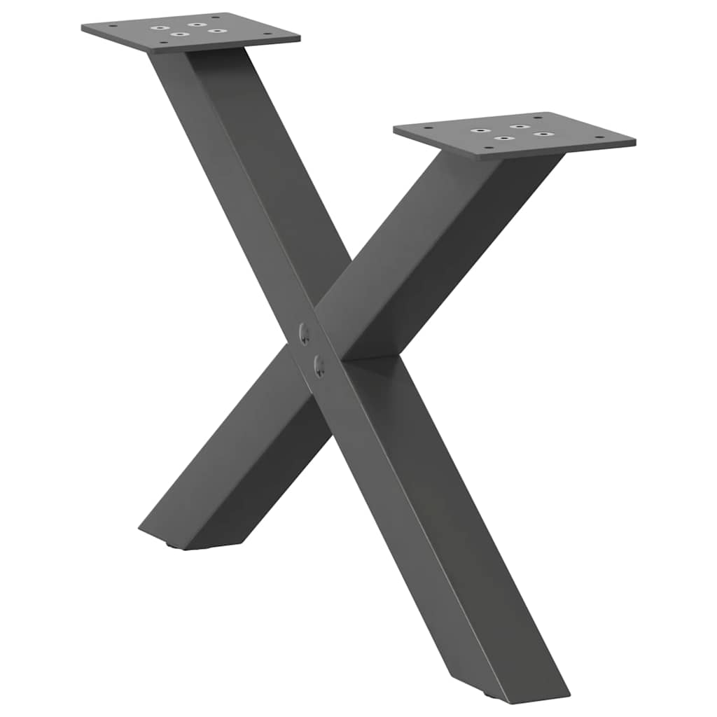 Salontafelpoten 2 st X-vormig 60x(30-31) cm staal antraciet is nu te koop bij PeponiXL, paradijselijk wonen!