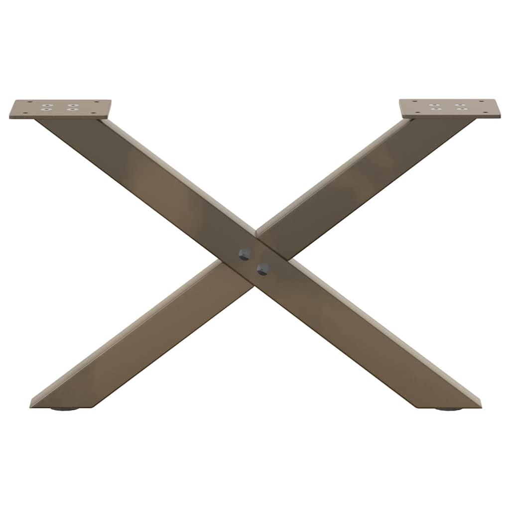 Salontafelpoten 2 st X-vormig 60x(30-31) cm staal naturel is nu te koop bij PeponiXL, paradijselijk wonen!