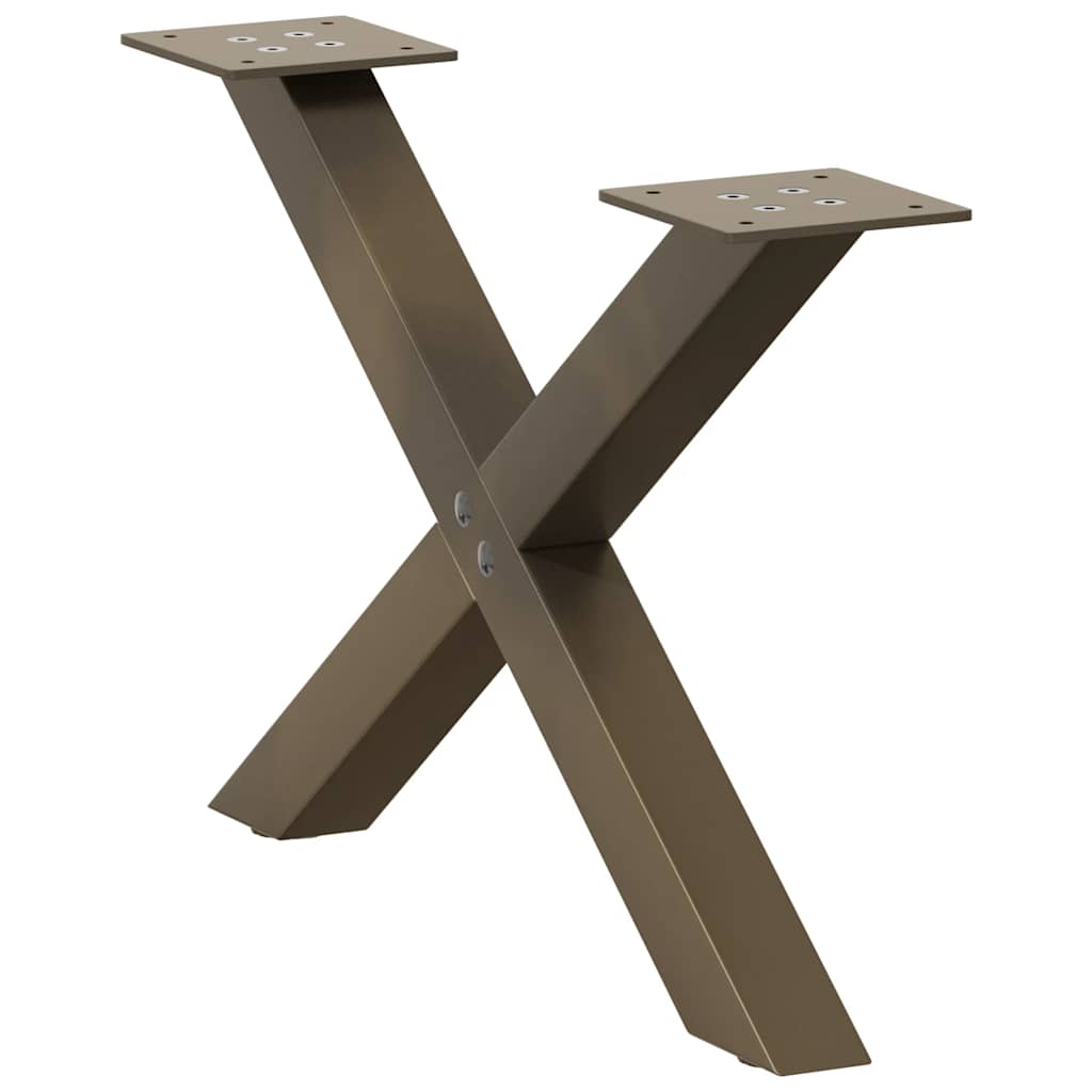 Salontafelpoten 2 st X-vormig 60x(30-31) cm staal naturel is nu te koop bij PeponiXL, paradijselijk wonen!