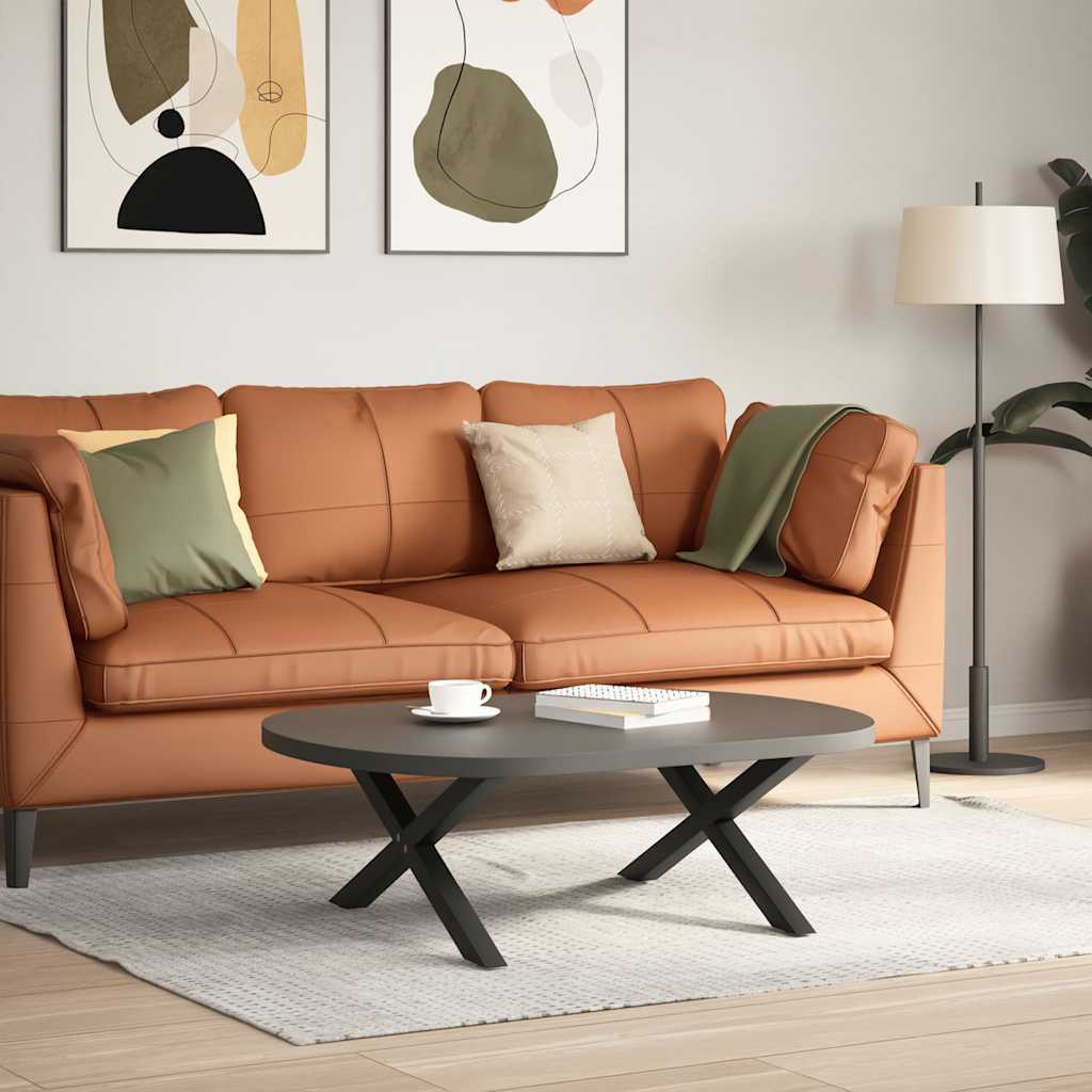 Salontafelpoten 2 st X-vormig 70x(30-31) cm staal zwart is nu te koop bij PeponiXL, paradijselijk wonen!