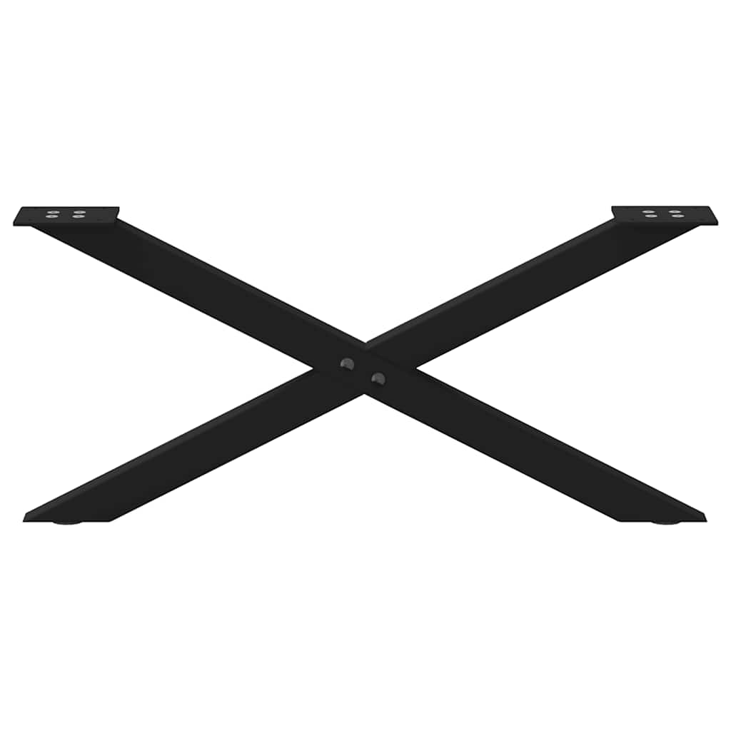 Salontafelpoten 2 st X-vormig 70x(30-31) cm staal zwart is nu te koop bij PeponiXL, paradijselijk wonen!