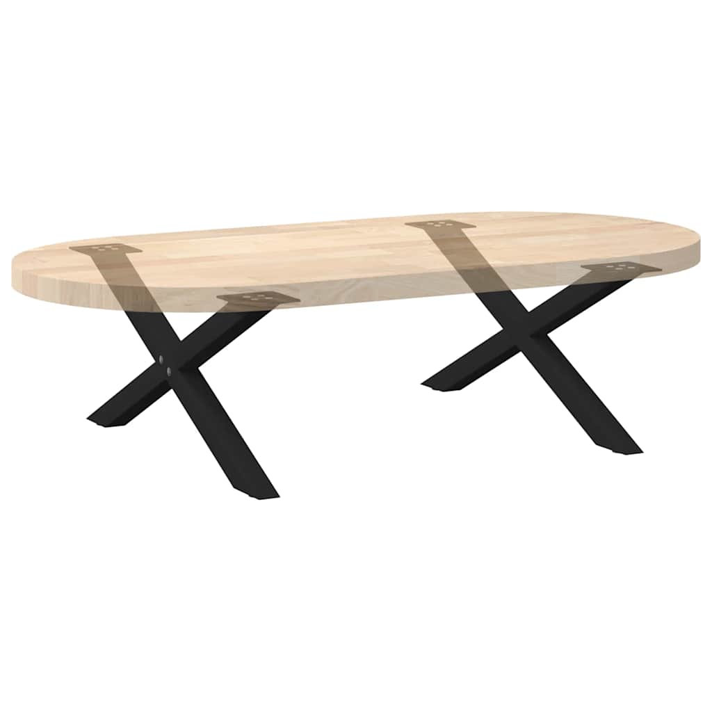 Salontafelpoten 2 st X-vormig 70x(30-31) cm staal zwart is nu te koop bij PeponiXL, paradijselijk wonen!