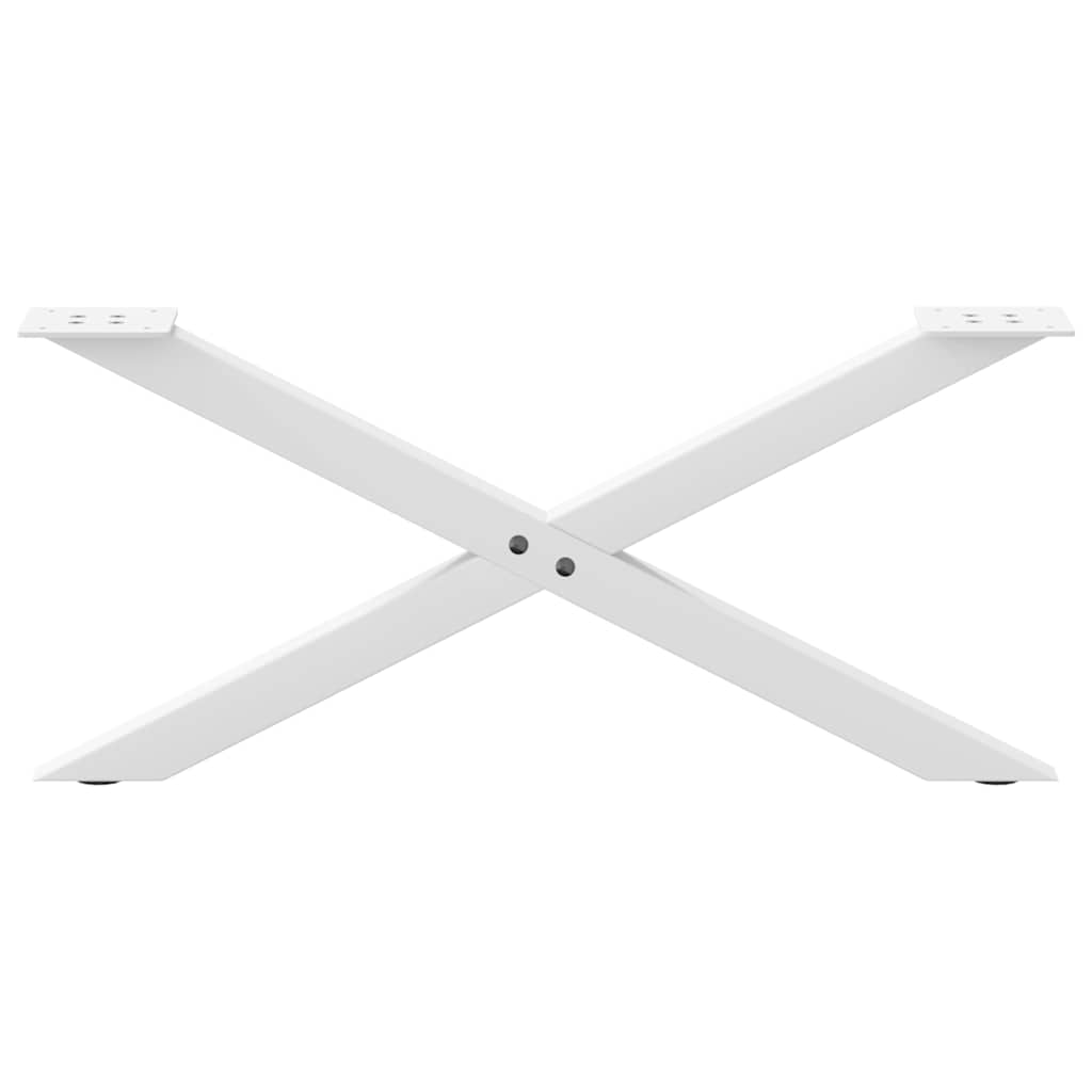 Salontafelpoten 2 st X-vormig 70x(30-31) cm staal wit is nu te koop bij PeponiXL, paradijselijk wonen!