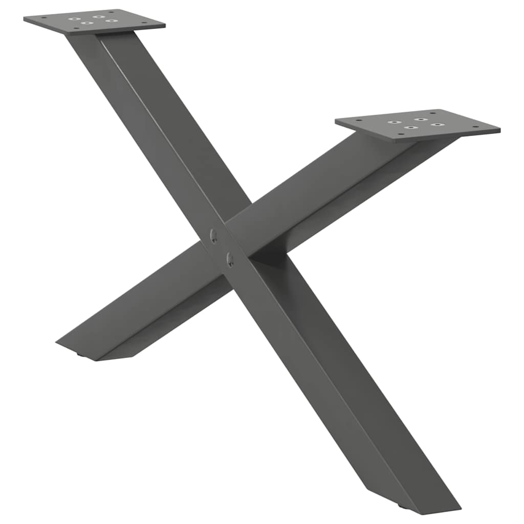 Salontafelpoten 2 st X-vormig 70x(30-31) cm staal antraciet is nu te koop bij PeponiXL, paradijselijk wonen!