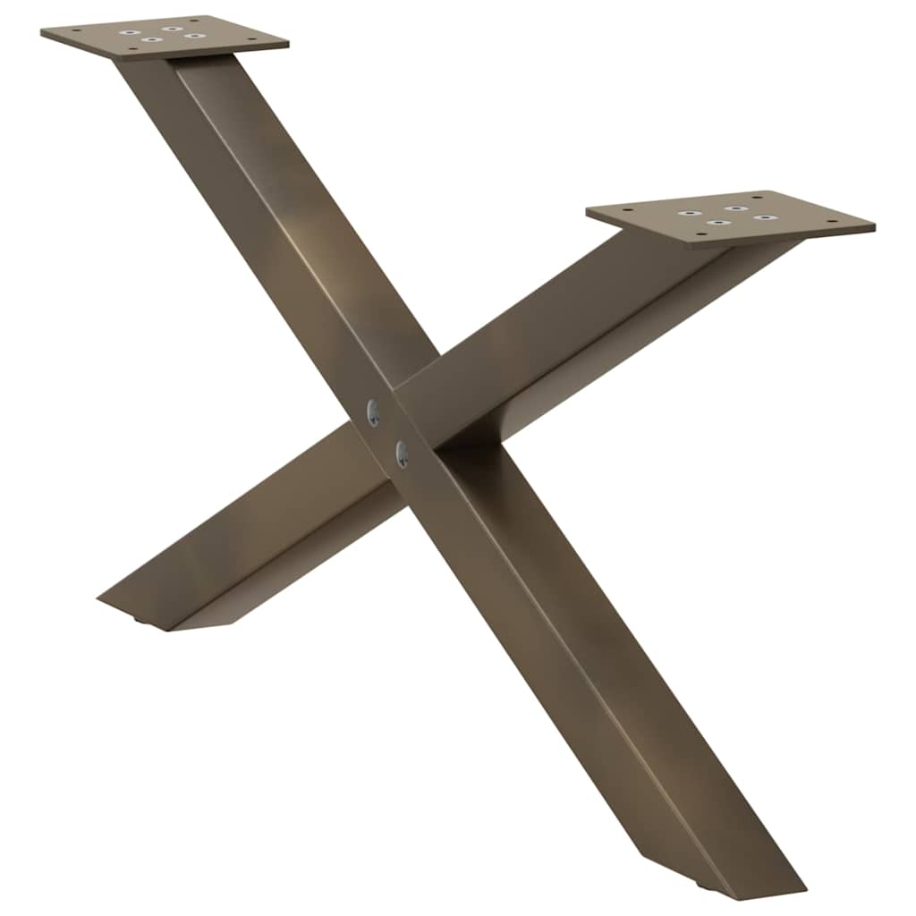Salontafelpoten 2 st X-vormig 70x(30-31) cm staal naturel is nu te koop bij PeponiXL, paradijselijk wonen!