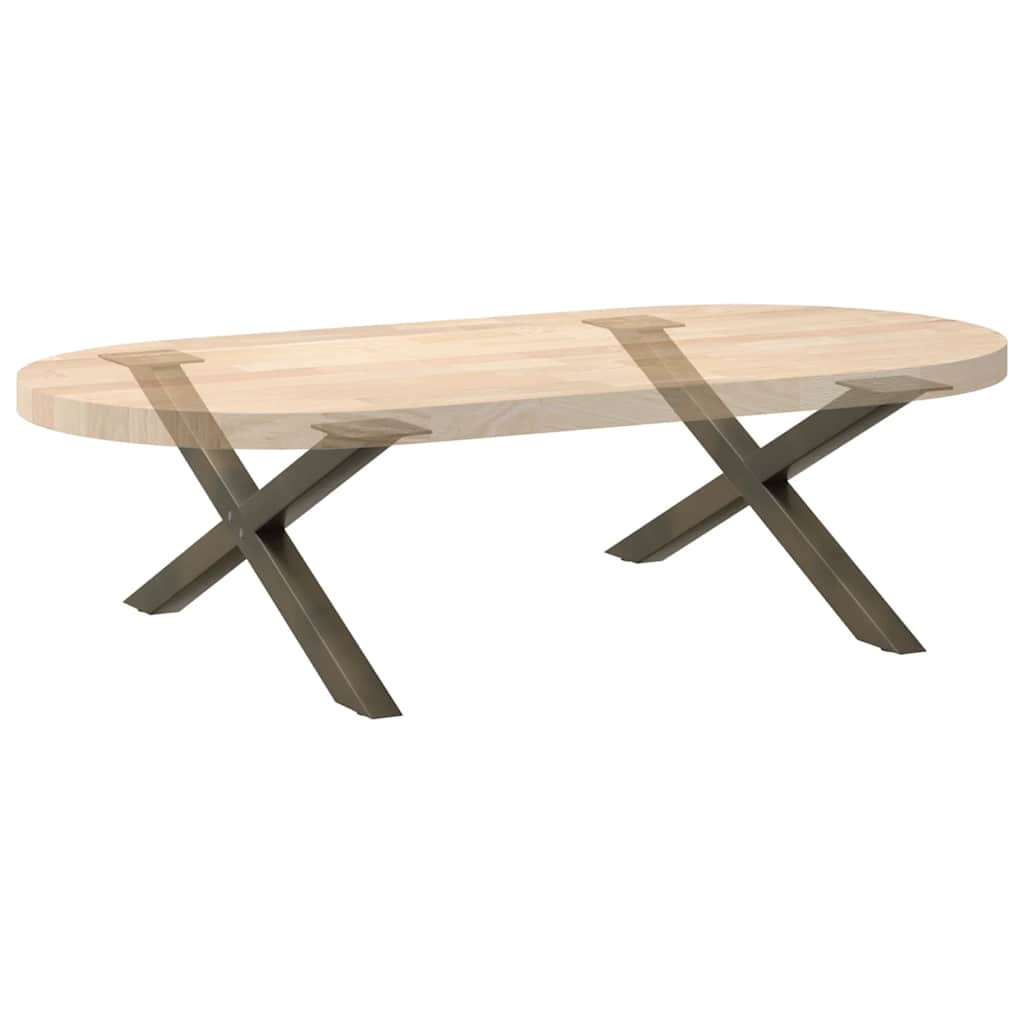 Salontafelpoten 2 st X-vormig 70x(30-31) cm staal naturel is nu te koop bij PeponiXL, paradijselijk wonen!