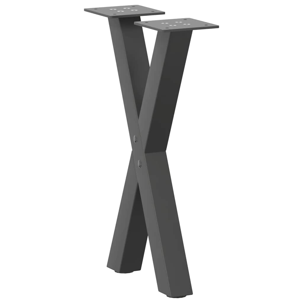 Salontafelpoten 2 st X-vormig 28x(42-43) cm staal antraciet is nu te koop bij PeponiXL, paradijselijk wonen!