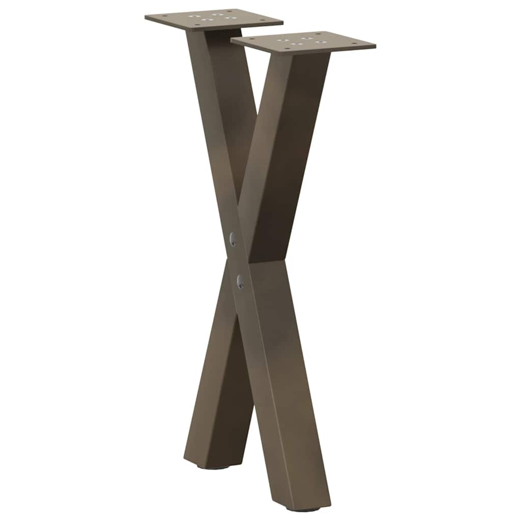 Salontafelpoten 2 st X-vormig 28x(42-43) cm staal naturel is nu te koop bij PeponiXL, paradijselijk wonen!
