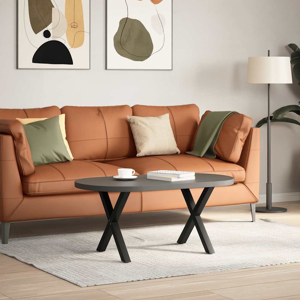 Salontafelpoten 2 st X-vormig 50x(42-43) cm staal zwart is nu te koop bij PeponiXL, paradijselijk wonen!