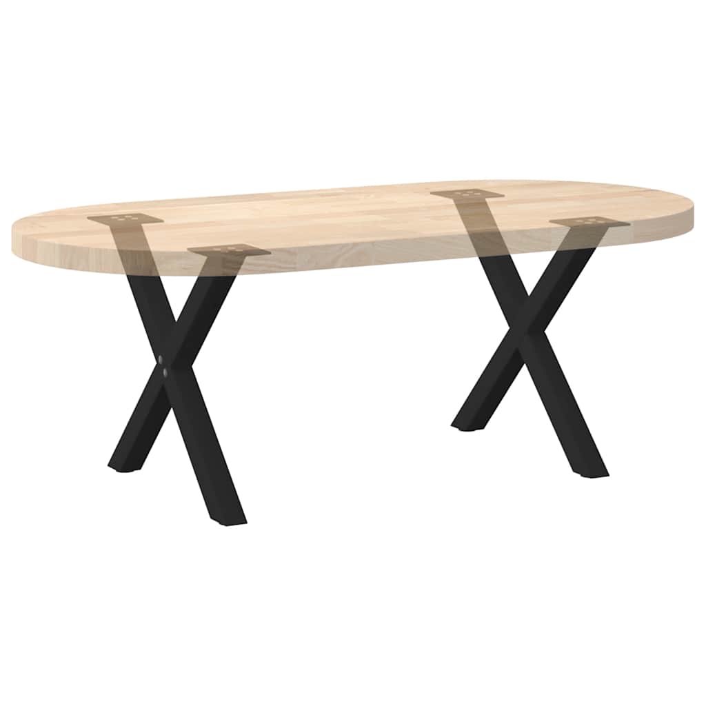 Salontafelpoten 2 st X-vormig 50x(42-43) cm staal zwart is nu te koop bij PeponiXL, paradijselijk wonen!