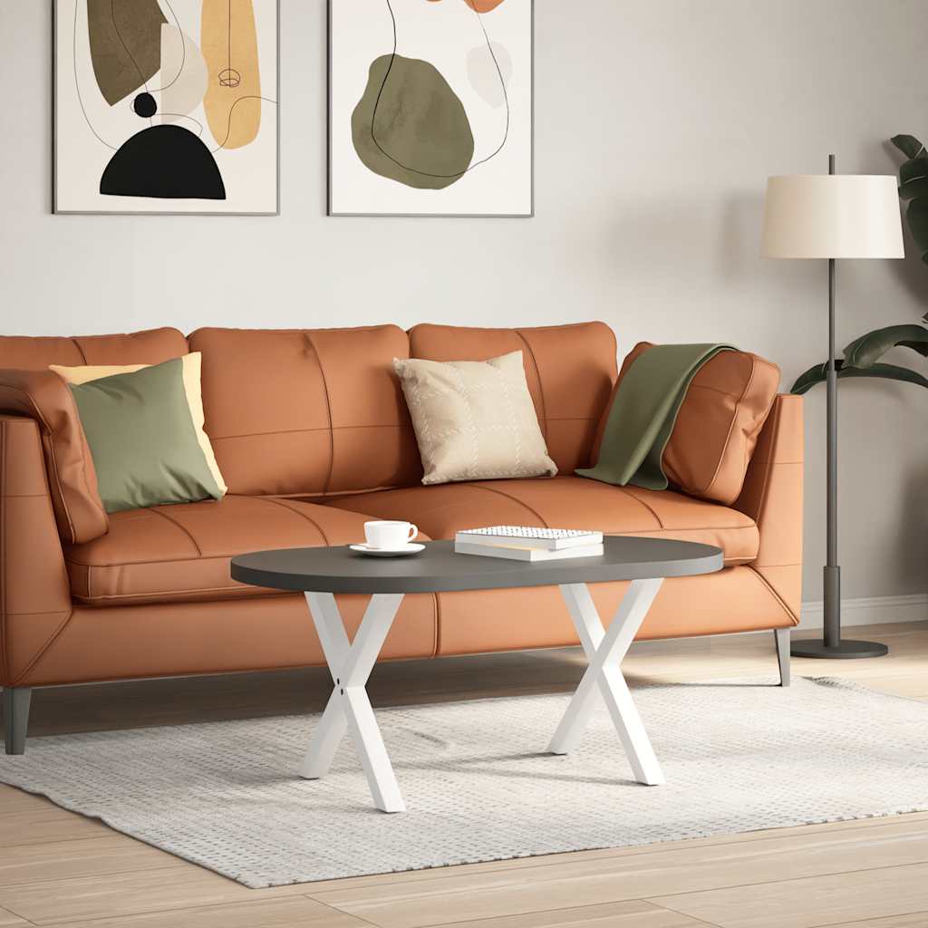 Salontafelpoten 2 st X-vormig 50x(42-43) cm staal wit is nu te koop bij PeponiXL, paradijselijk wonen!