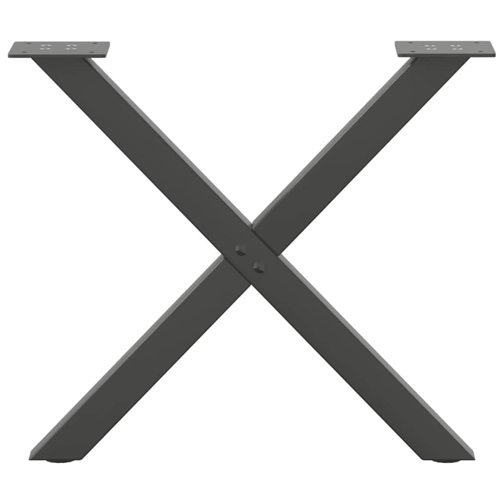Salontafelpoten 2 st X-vormig 50x(42-43) cm staal antraciet is nu te koop bij PeponiXL, paradijselijk wonen!