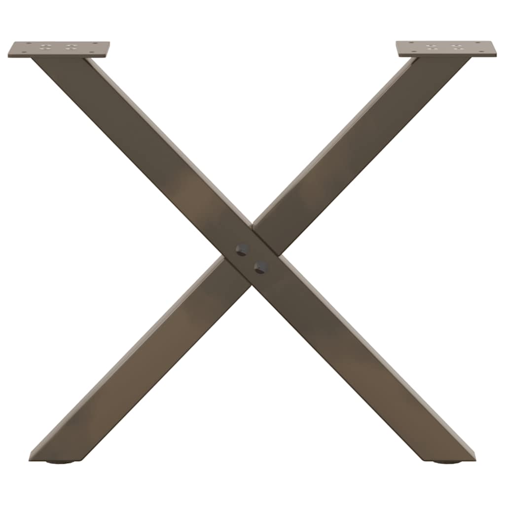 Salontafelpoten 2 st X-vormig 50x(42-43) cm staal naturel is nu te koop bij PeponiXL, paradijselijk wonen!