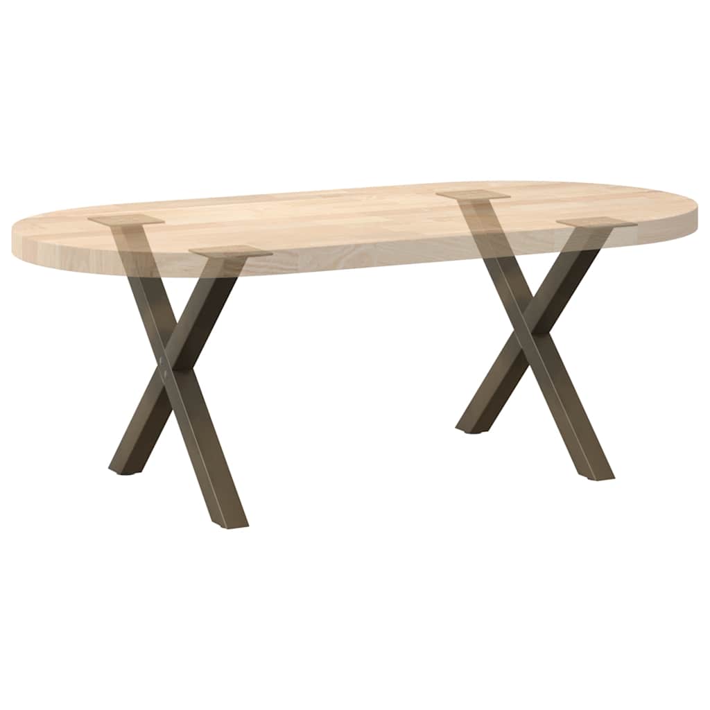 Salontafelpoten 2 st X-vormig 50x(42-43) cm staal naturel is nu te koop bij PeponiXL, paradijselijk wonen!
