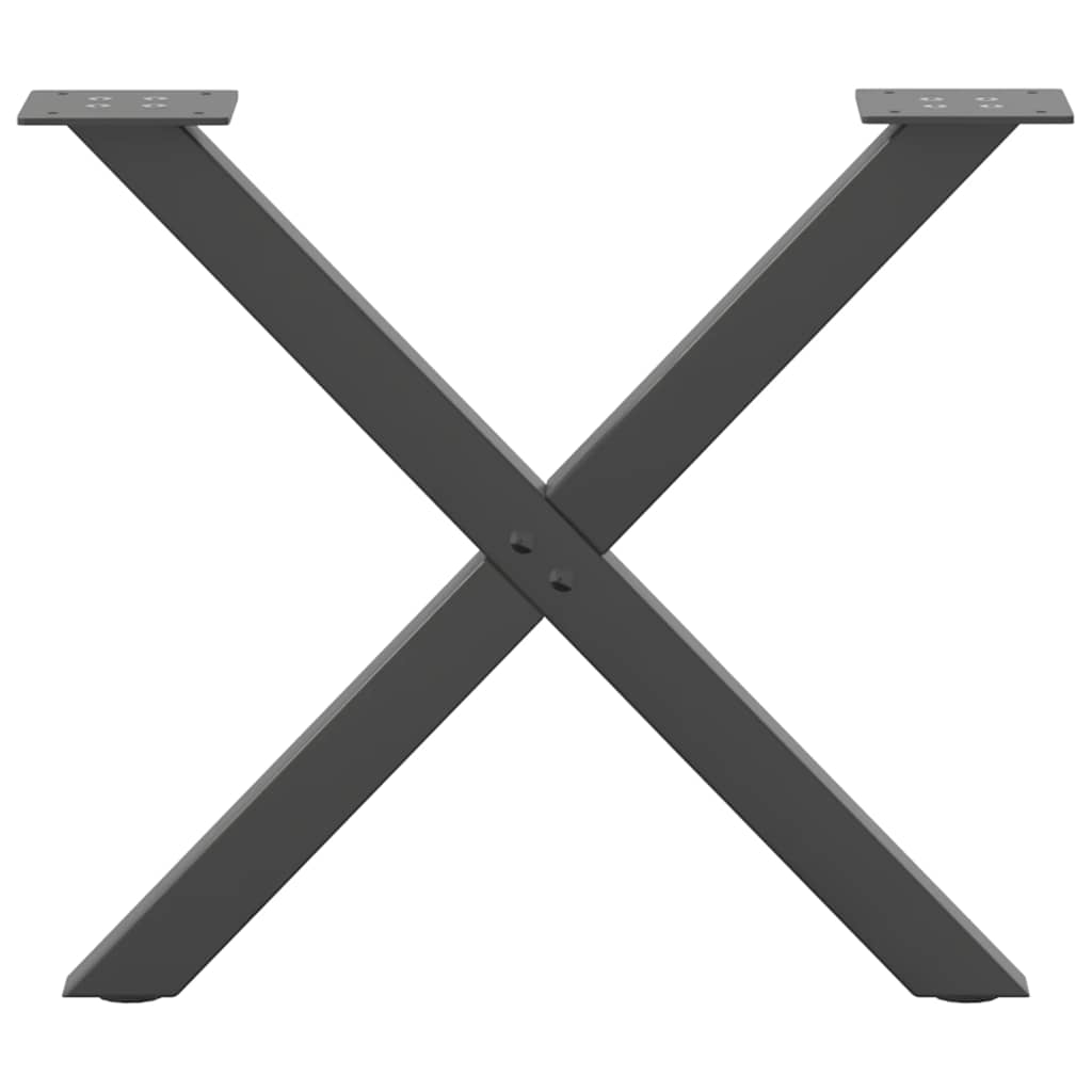 Salontafelpoten 2 st X-vormig 60x(42-43) cm staal antraciet is nu te koop bij PeponiXL, paradijselijk wonen!