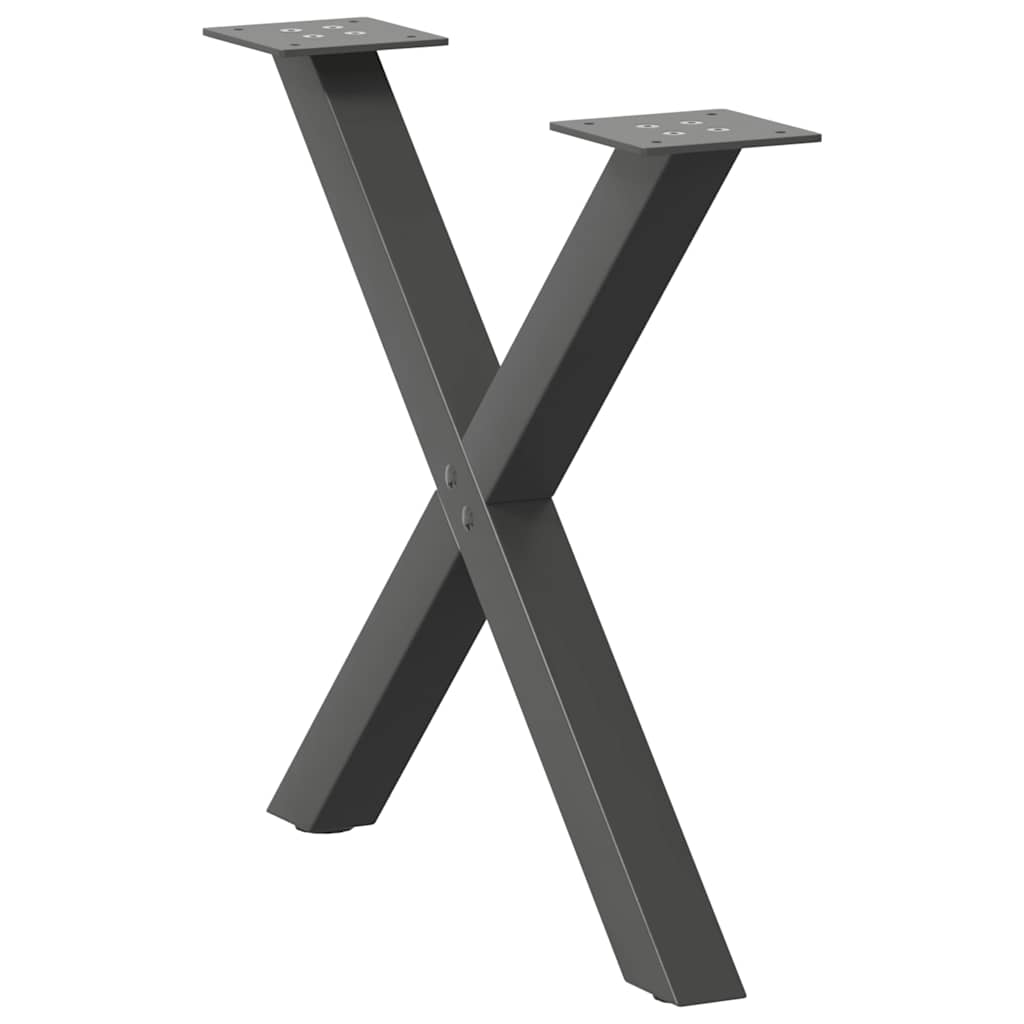 Salontafelpoten 2 st X-vormig 60x(42-43) cm staal antraciet is nu te koop bij PeponiXL, paradijselijk wonen!