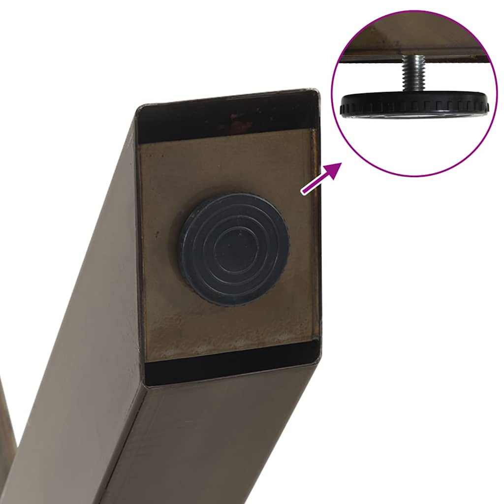 Salontafelpoten 2 st X-vormig 60x(42-43) cm staal naturel is nu te koop bij PeponiXL, paradijselijk wonen!