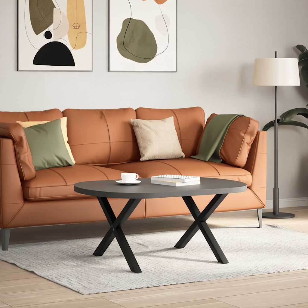 Salontafelpoten 2 st X-vormig 70x(42-43) cm staal zwart is nu te koop bij PeponiXL, paradijselijk wonen!